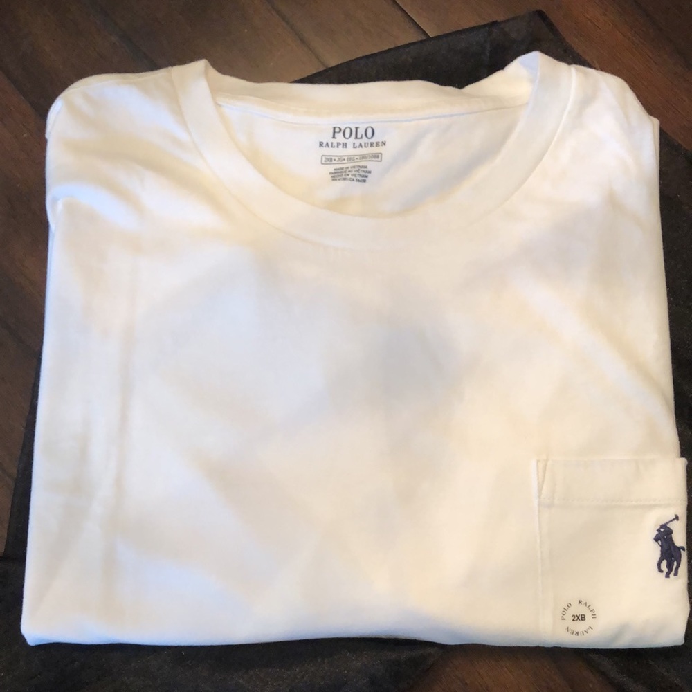 🐎Polo by Ralph Lauren Classic one pocket embroidered navy logo t-shirt
